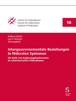 cover image of Intergouvernementale Beziehungen in föderalen Systemen